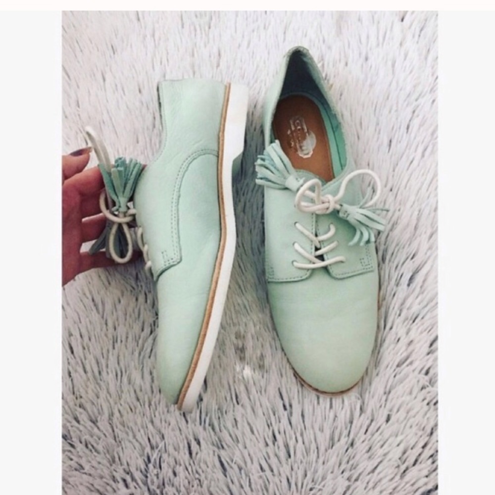 Mint loafers.